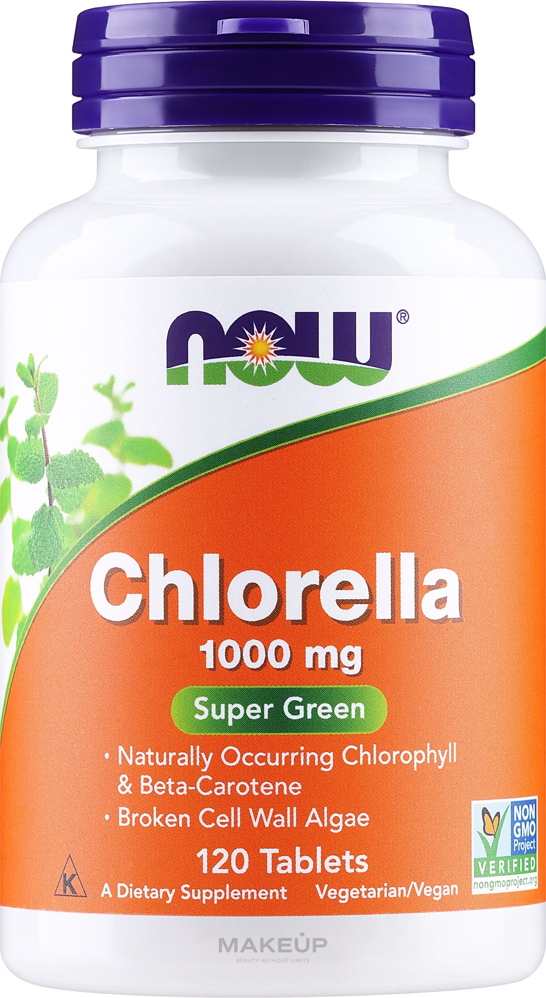 Naturalny suplement Chlorella, 1000 mg - Now Foods Chlorella — Zdjęcie 120 szt.