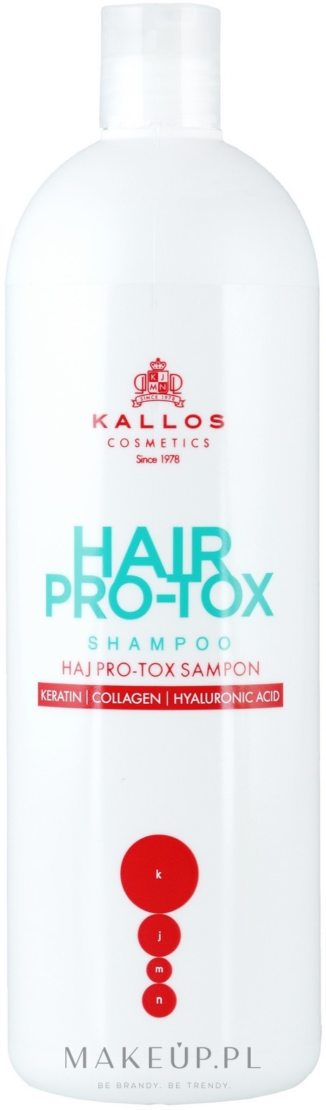 Szampon do włosów Keratyna, kolagen i kwas hialuronowy - Kallos Cosmetics Hair Pro-Tox — Zdjęcie 500 ml