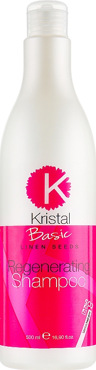Regenerujący szampon do włosów - BBcos Kristal Basic Linen Seeds Regenerating Shampoo — Zdjęcie N1