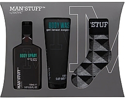 Kup PRZECENA! Zestaw - Man'Stuff Sock Gift Set (sh/gel/150ml + b/spray/150ml + socks/1pair) *