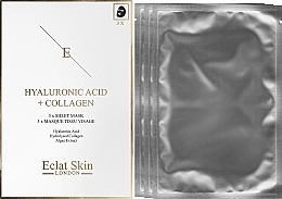 Kup Zestaw nawilżających maseczek i płatków pod oczy z podwójnym kolagenem i różą - Eclat Skin London (mask 3 pcs + eye/pads 5 * 2 pcs)