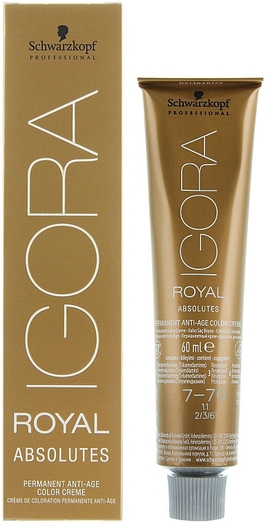 PRZECENA! Trwały krem koloryzujący do włosów siwych - Schwarzkopf Professional Igora Royal Absolutes * — Zdjęcie N5