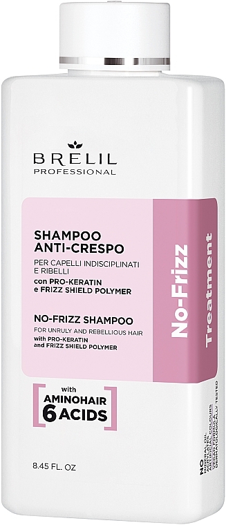 Szampon wygładzający do niesfornych włosów - Brelil No-Frizz Treatment No-Frizz Shampoo — Zdjęcie N1