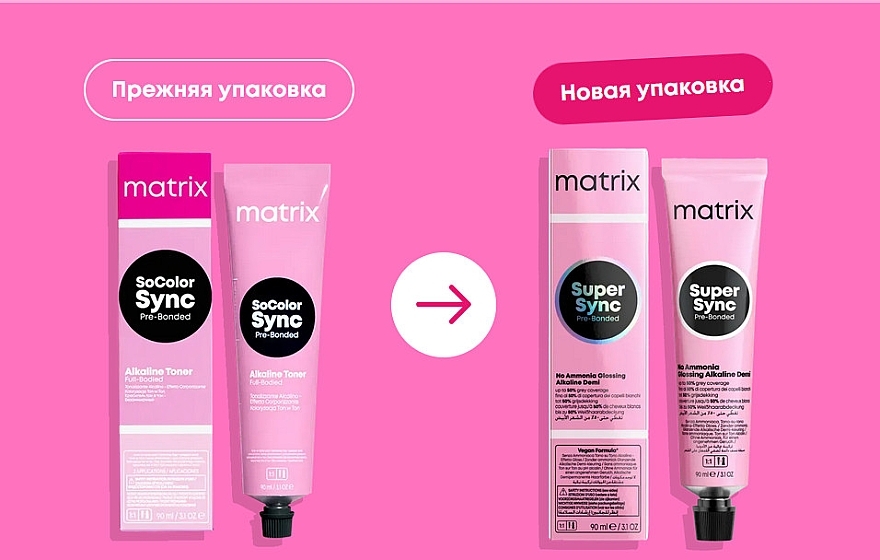 Toner do włosów bez amoniaku - Matrix Super Sync Pre-Bonded — Zdjęcie N4