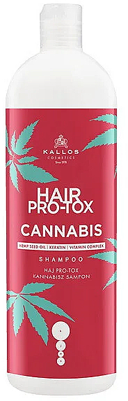 Szampon do włosów z olejem z nasion konopi - Kallos Pro-tox Cannabis Shampoo — Zdjęcie N1