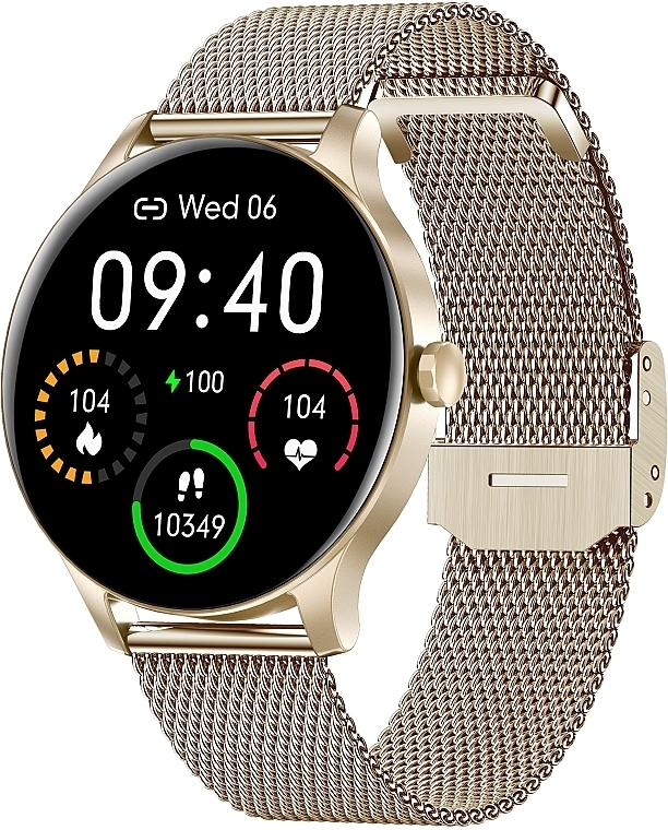 Smartwatch damski, złota bransoleta - Garett Smartwatch Classy — Zdjęcie N1