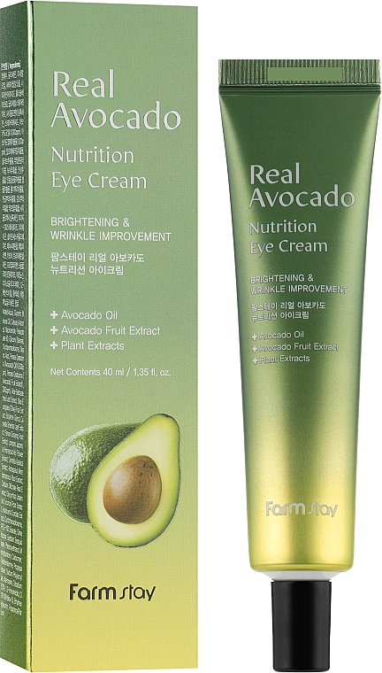 Odżywczy krem pod oczy z olejkiem z awokado - FarmStay Real Avocado Nutrition Eye Cream — Zdjęcie N2