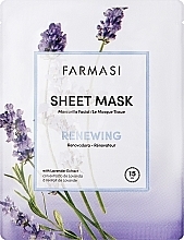 Rewitalizująca maseczka do twarzy z lawendą - Farmasi Dr.C.Tuna Sheet Mask Renewing — Zdjęcie N1