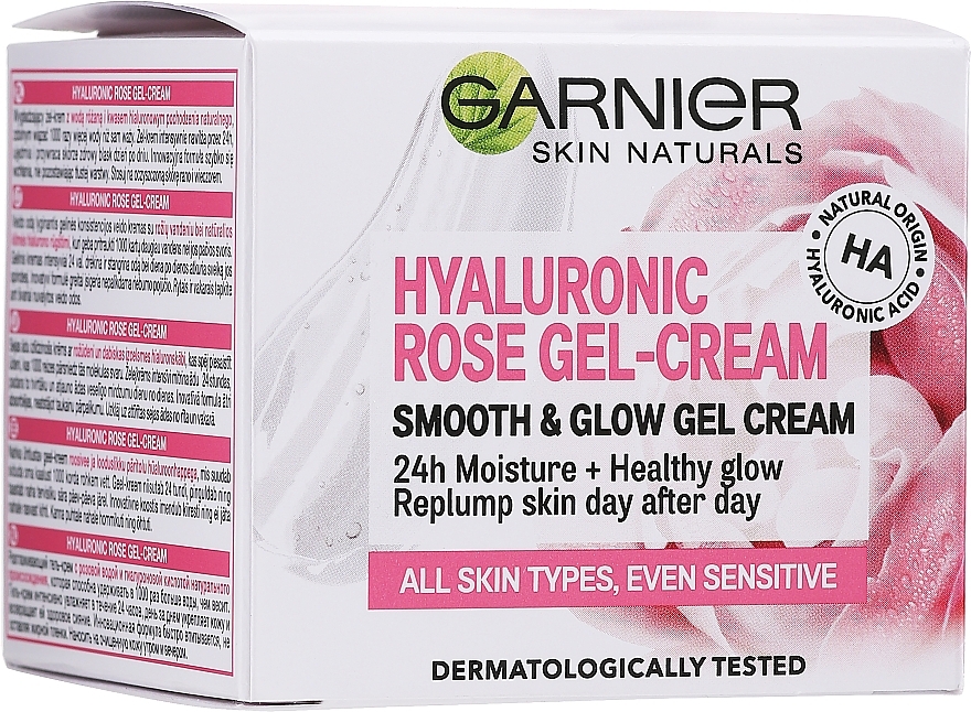 PRZECENA! Regulujący żel-krem do twarzy - Garnier Skin Naturals Hyaluronic Rose Gel Cream * — Zdjęcie N3