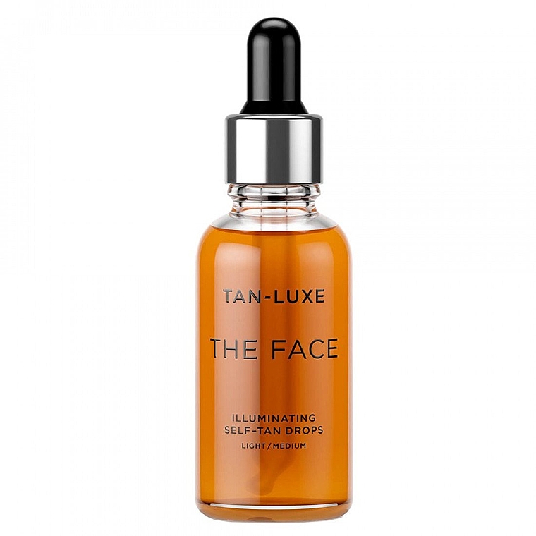 Samoopalacz do twarzy w kroplach - Tan-Luxe The Face Illuminating Self-Tan Drops Light/Medium — Zdjęcie N1