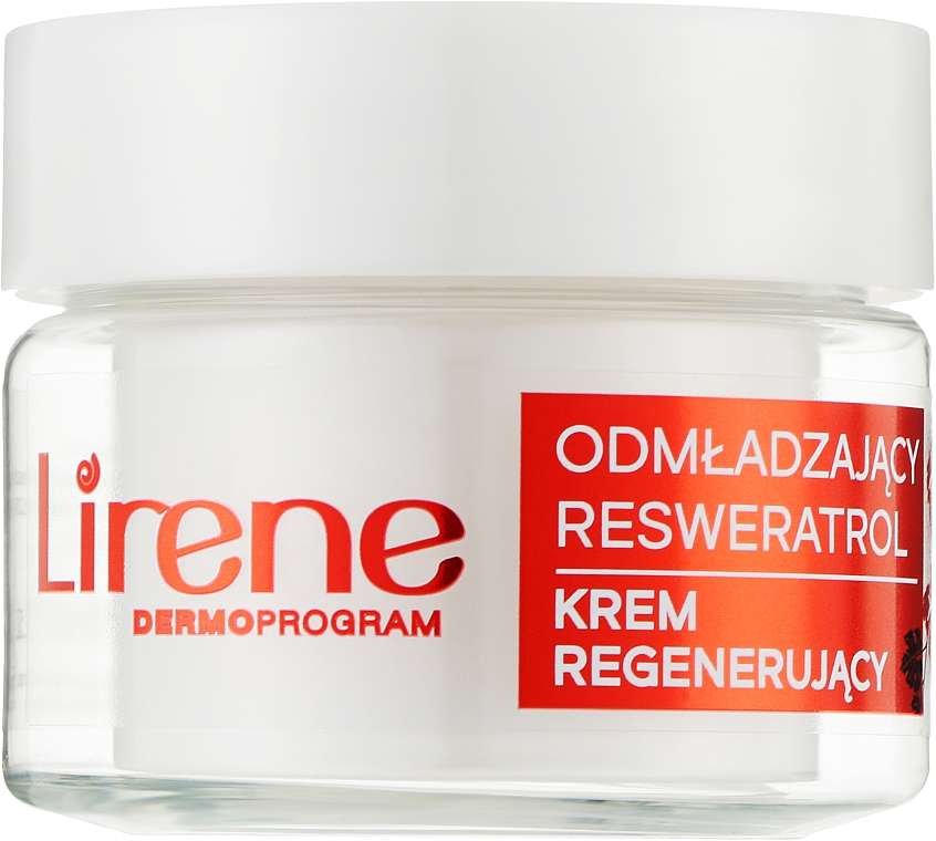 Odmładzający krem regenerujący - Lirene Dermo Program Resveratrol 60+