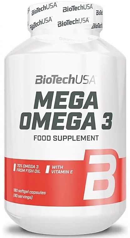 Suplement diety Omega 3 - BiotechUSA Mega Omega 3 — Zdjęcie N1