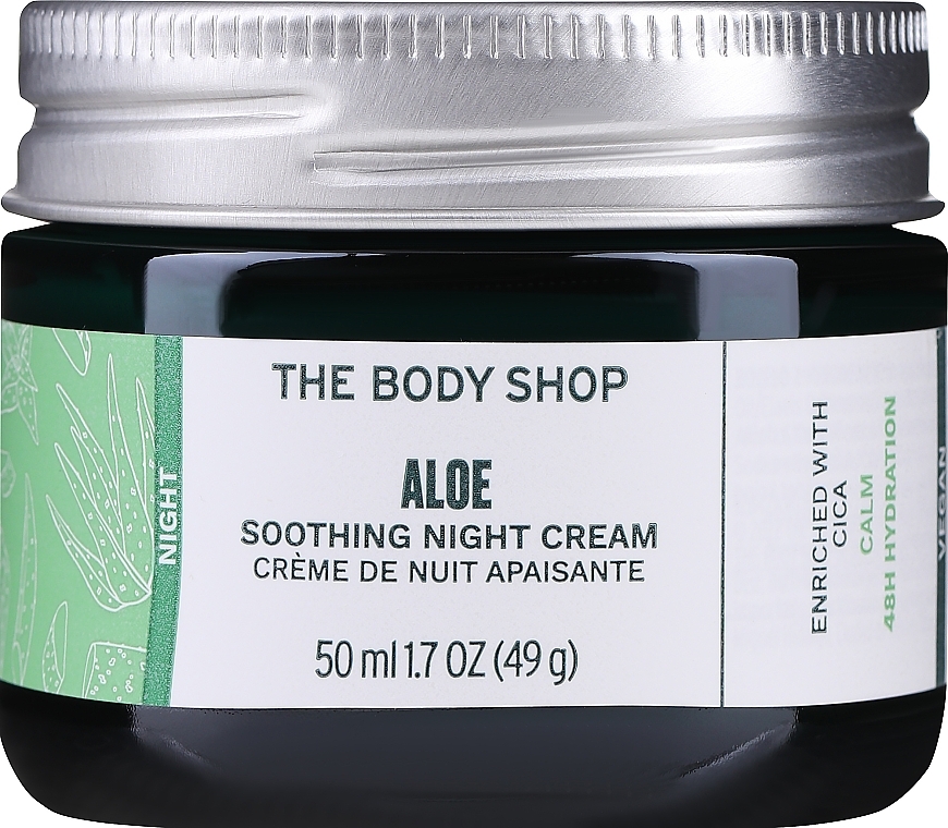 Kojący krem do twarzy na noc Aloes - The Body Shop Aloe Soothing Night Cream — Zdjęcie N1