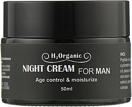 Krem do twarzy na noc z pączkami modrzewia i naturalną witaminą C - H2Organic Night Cream Age Control & Moisturize — Zdjęcie N1