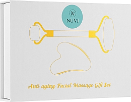 Zestaw do masażu twarzy - Nuvi (roller + gouaches/craper) — Zdjęcie N2