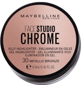Podwójny rozświetlacz do policzków - Maybelline New York Face Studio Chrome Jelly Highlighter — Zdjęcie N1