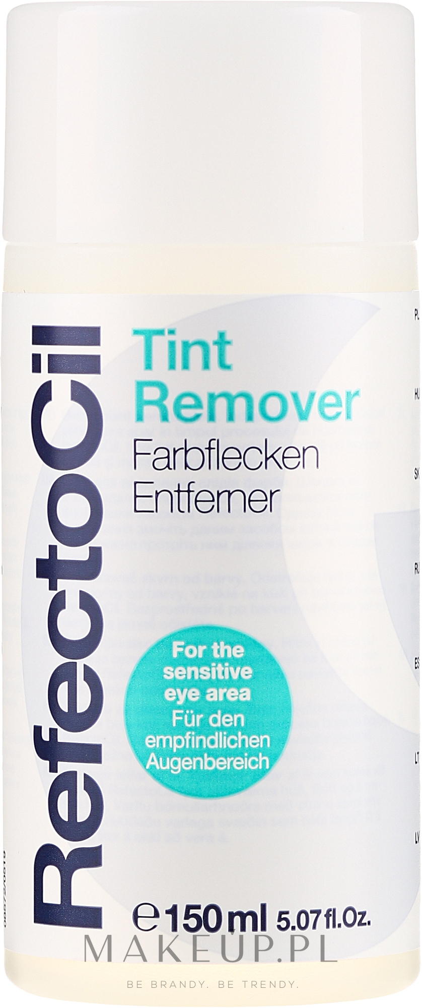 Preparat do usuwania farby ze skóry do delikatnych okolic oczu - RefectoCil Tint Remover — Zdjęcie 150 ml