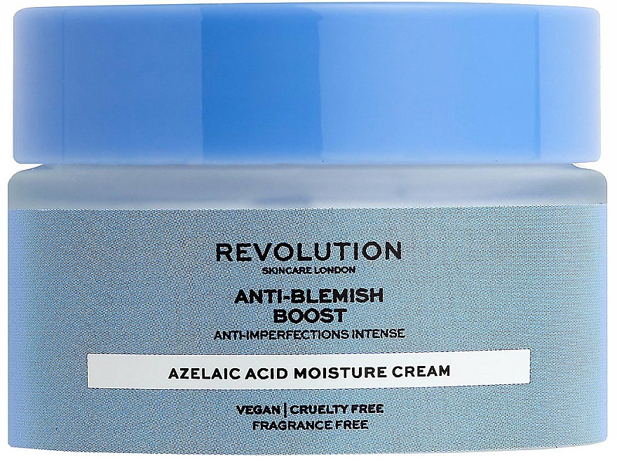 Krem nawilżający z kwasem azelainowym do skóry problematycznej - Revolution Skincare Anti-Blemish Boost Cream With Azelaic Acid