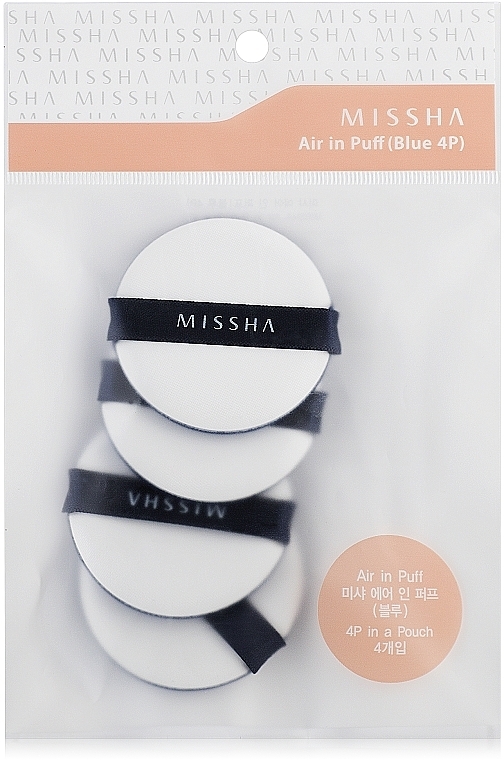 Zestaw gąbek do makijażu - Missha Air In Puff Blue 4P — Zdjęcie N1
