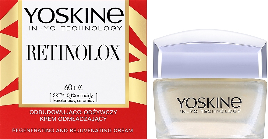 Rewitalizujący odżywczy krem przeciwstarzeniowy - Yoskine Retinolox 60+ Reconstructing and Nourishing Rejuvenating Cream — Zdjęcie N2