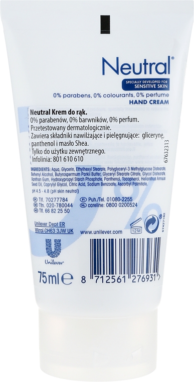 Krem do rąk - Neutral 0% Hand Cream — Zdjęcie N2