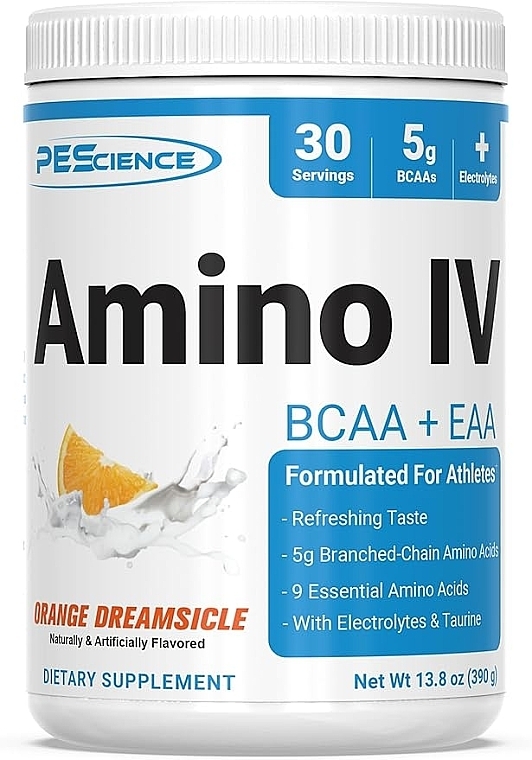 Suplement diety Lody pomarańczowe - PEScience Amino IV Orange Dreamsicle — Zdjęcie N2