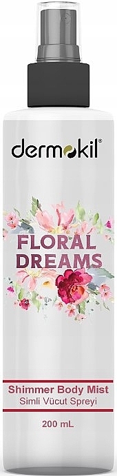 Mgiełka do ciała z brokatem Kwiatowe sny - Dermokil Shimmer Body Mist Floral Dreams — Zdjęcie N1