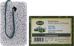 Kup Zestaw, mydło o zapachu aloesu - Kalliston Set Soap + Pumice (soap/100g + stone/1pcs)