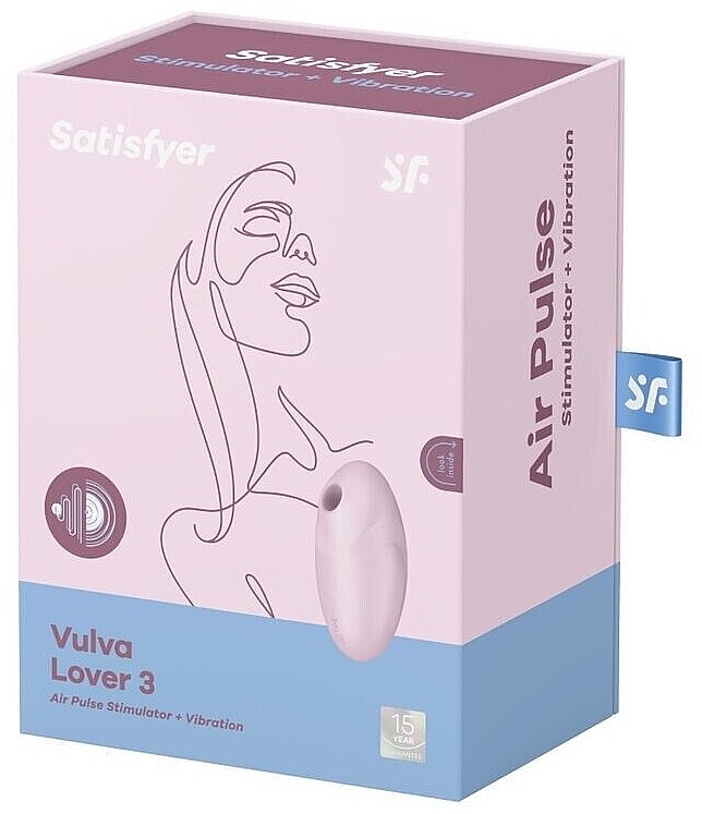 Podciśnieniowy stymulator łechtaczki, różowy - Satisfyer Vulva Lover 3 Air Pulse Stimulator & Vibrator Pink — Zdjęcie N1