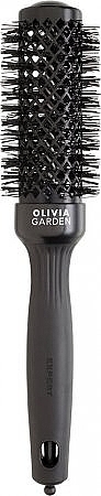 Szczotka do włosów, 35 mm - Olivia Garden Expert Blowout Shine Wavy Black — Zdjęcie N1