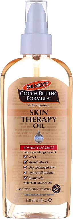 Olejek z dzikiej róży do pielęgnacji skóry twarzy i ciała - Palmer's Cocoa Butter Skin Therapy Oil Rosehip — Zdjęcie N1