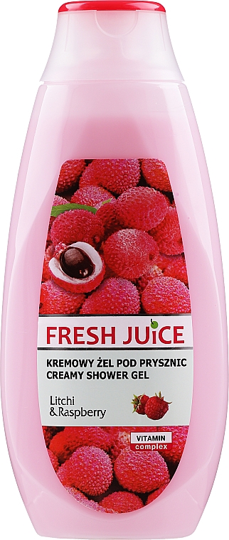 Kremowy żel pod prysznic Liczi i malina - Fresh Juice Creamy Shower Gel Litchi & Raspberry