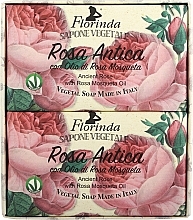 Zestaw mydeł Antique Rose - Florinda Rosa Antica Soap (soap/2x200g) — Zdjęcie N3