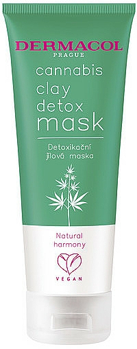 Detoksykująca konopna maska glinkowa do twarzy - Dermacol Cannabis Clay Detox Mask