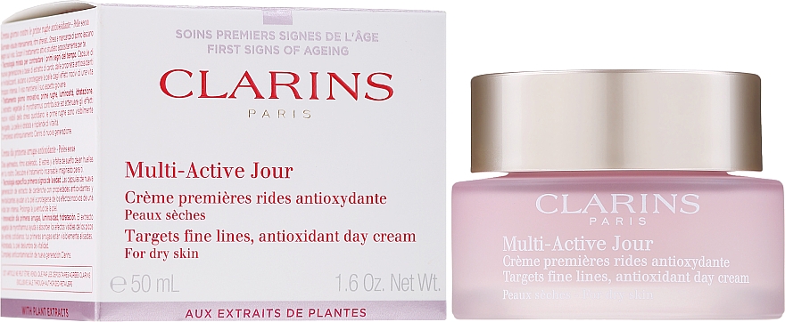 Przeciwzmarszczkowy krem na dzień do skóry suchej - Clarins Multi Active Antioxidant Day Cream For Dry Skin — Zdjęcie N2