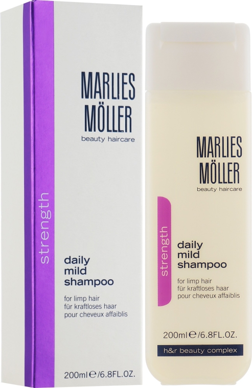 Łagodny szampon do codziennego stosowania do włosów słabych - Marlies Moller Strength Daily Mild Shampoo — фото N1