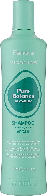 Szampon oczyszczający i balansujący - Fanola Vitamins Pure Balance Shampoo — Zdjęcie N1