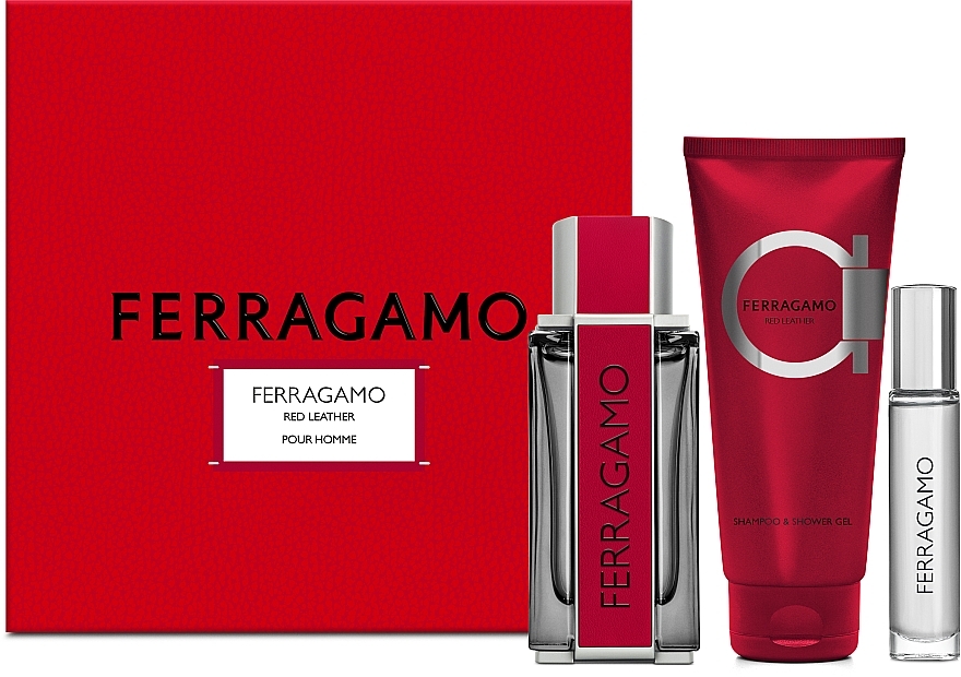 Salvatore Ferragamo Ferragamo Red Leather - Zestaw (edp/100ml + edp/10ml + sh/gel/100ml) — Zdjęcie N1