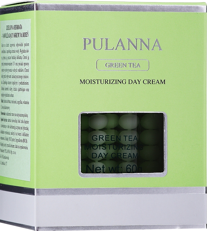 Nawilżający krem ochronny do twarzy na dzień - Pulanna Green Tea Moisturizing Day Cream  — Zdjęcie N2