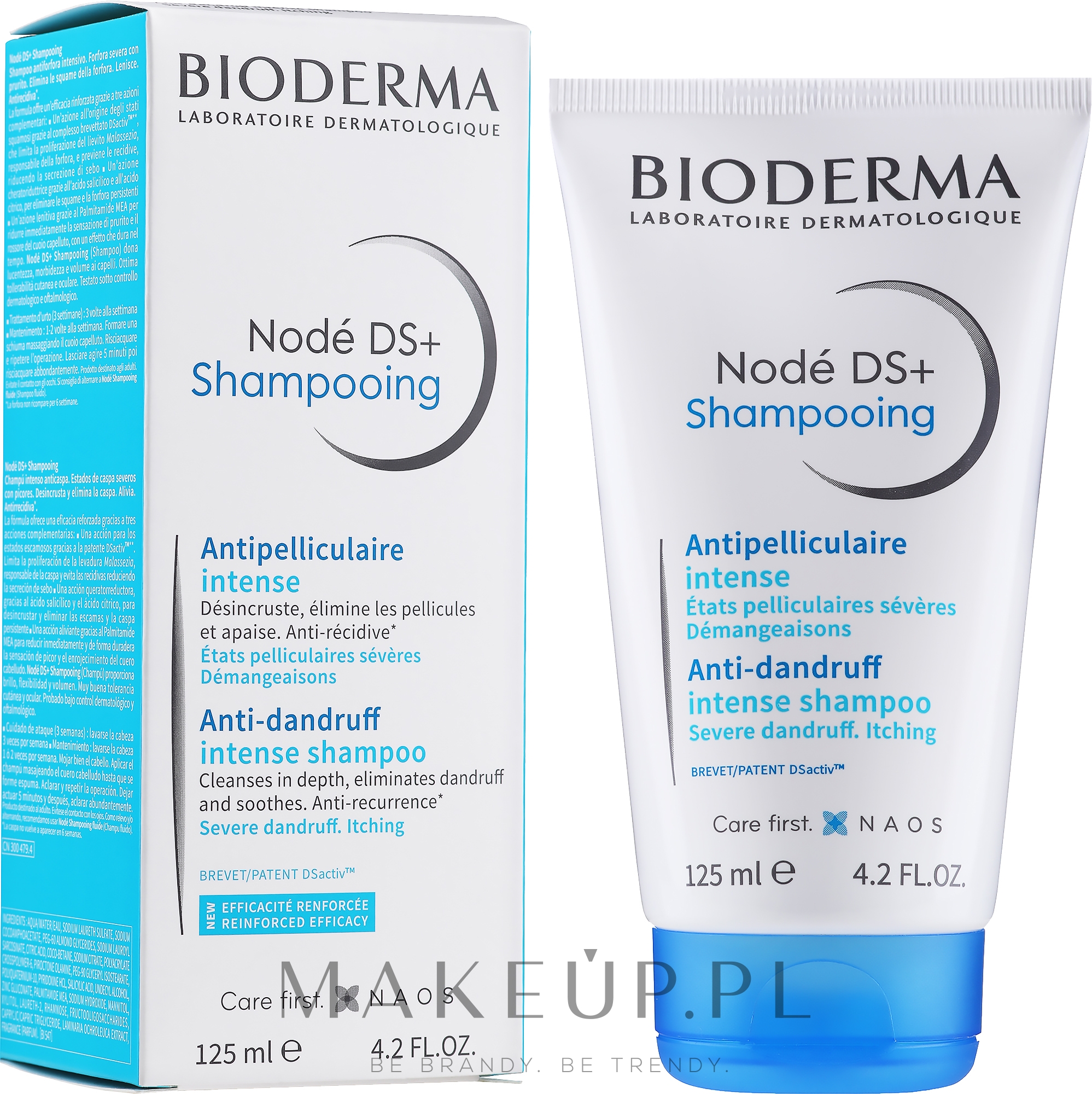 Szampon zapobiegający nawrotom łupieżu - Bioderma Nodé DS+Anti-Dandruff Intense Shampoo — фото 125 ml