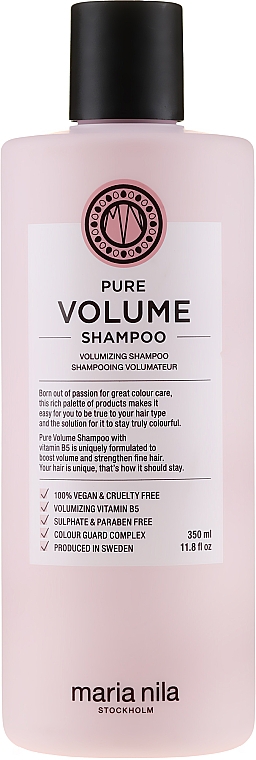 Szampon zwiększający objętość włosów - Maria Nila Pure Volume Shampoo — Zdjęcie N1