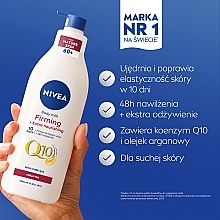 Balsam do ciała z pompką Ujędrnienie + odżywienie - NIVEA Q10 Firming + Extra Nourishing Plus Argan Oil Body Lotion — Zdjęcie N3