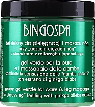 Kup Zielony żel do masażu nóg wzbogacony ekstraktem z miłorzębu japońskiego - BingoSpa Fitness Green Gel For Massage