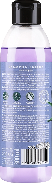 Lniany szampon z kompleksem witamin - Barwa Naturalna Flax Shampoo With Vitamin Complex — Zdjęcie N2