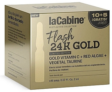 Ampułki ujędrniające do twarzy - La Cabine Flash 24 K Gold Ampoules — Zdjęcie N3