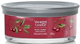 Świeca zapachowa w szkle Black Cherry, 5 knotów - Yankee Candle Singnature — Zdjęcie N1