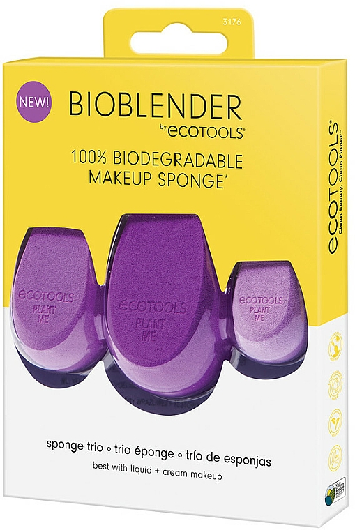 Zestaw gąbek do makijażu - EcoTools BioBlender Trio — Zdjęcie N1