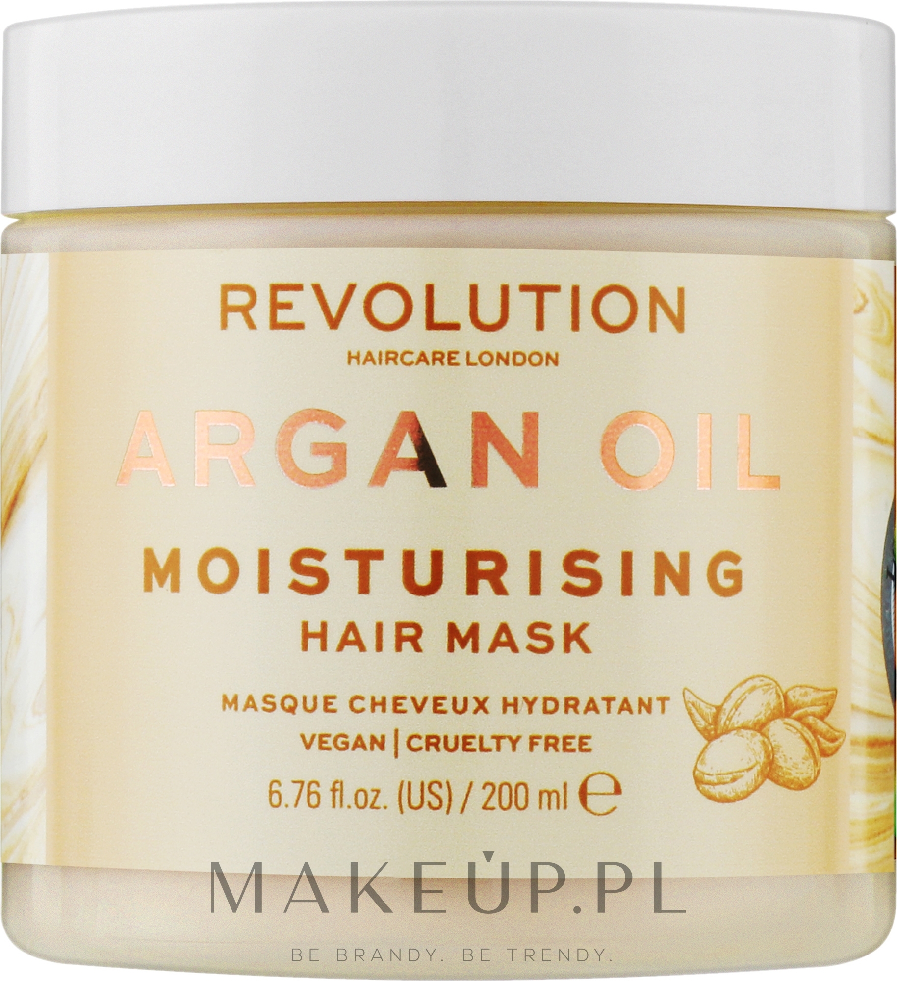 Nawilżająca maska do włosów - Makeup Revolution Moisturising Argan Oil Hair Mask — Zdjęcie 200 ml