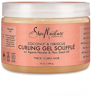 Żel do stylizacji włosów kręconych Kokos i hibiskus - Shea Moisture Coconut & Hibiscus Curling Gel Souffle — Zdjęcie N1