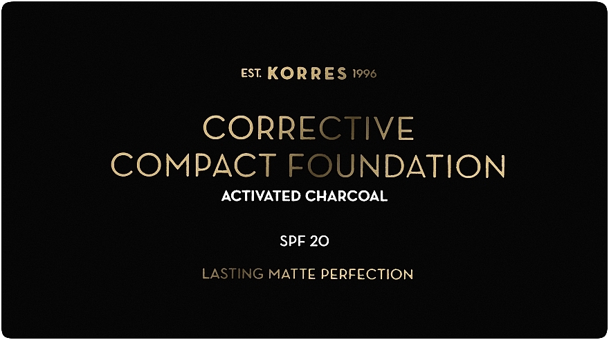 Kompaktowy podkład do twarzy - Korres Activated Charcoal Corrective Compact Foundation — Zdjęcie N2